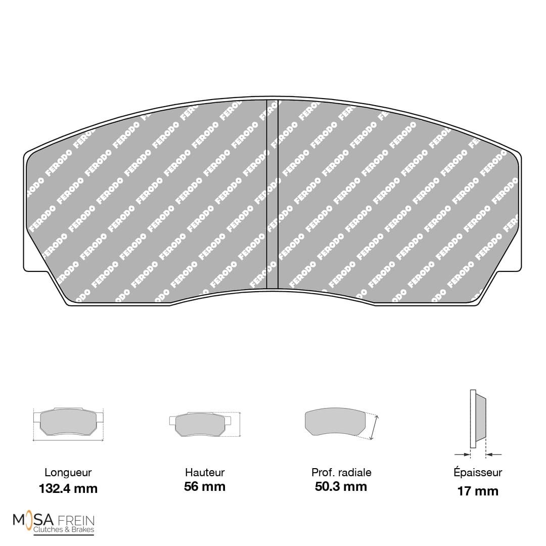 FRP216R Ferodo Racing Brake Pads DS3000 (R)