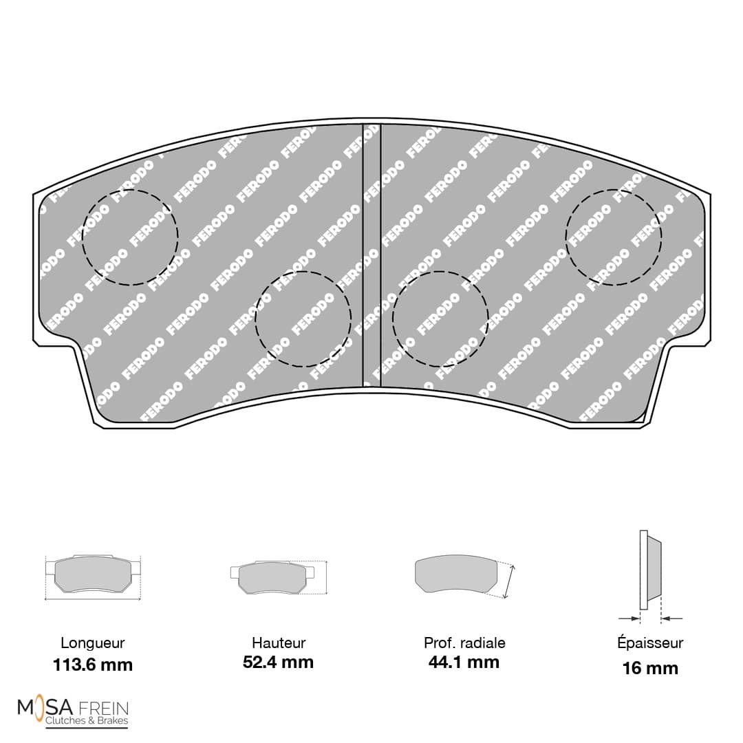 PLAQUETTES FERODO RACING DS3000