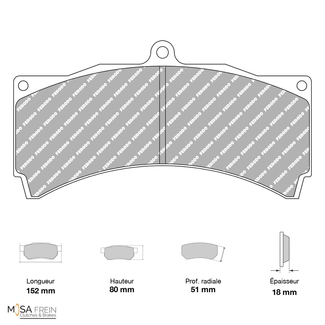FRP3054H Ferodo Racing Brake Pads DS2500 (H)