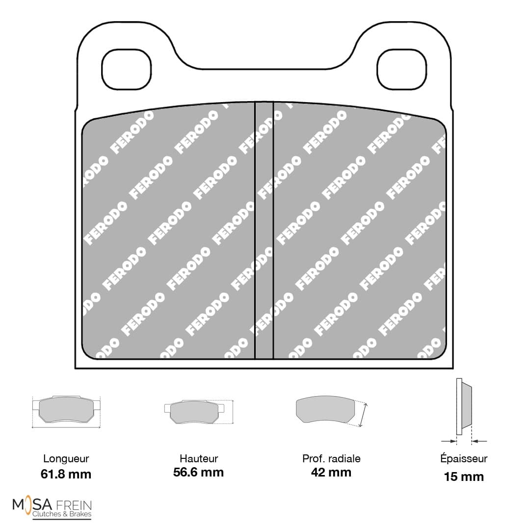 FCP2R Ferodo Racing Brake Pads DS3000 (R)