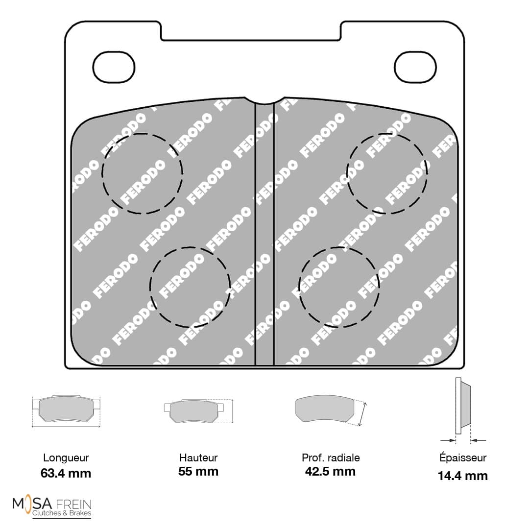PLAQUETTES FERODO RACING DS2500