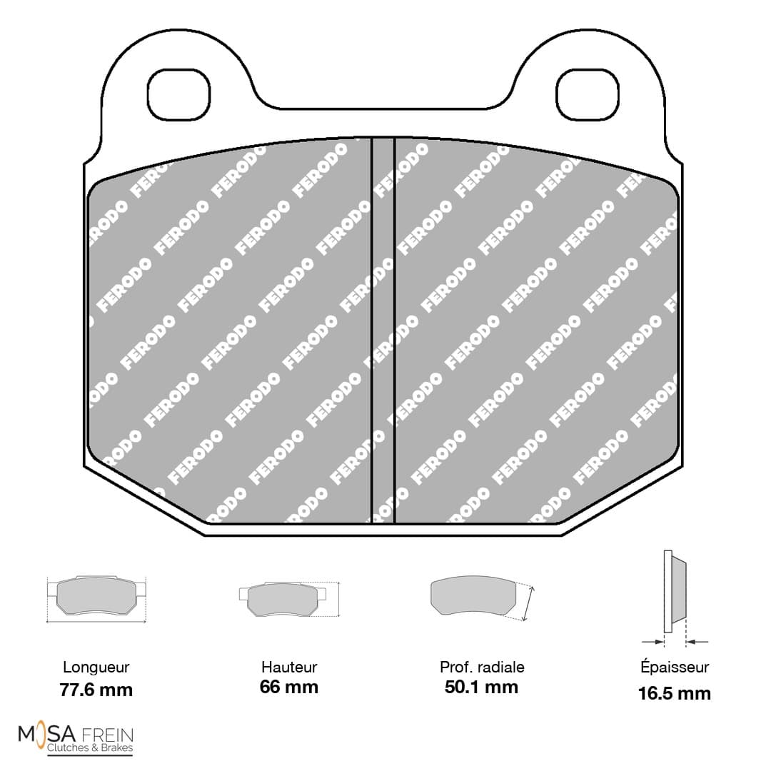 PLAQUETTES FERODO RACING DS2500