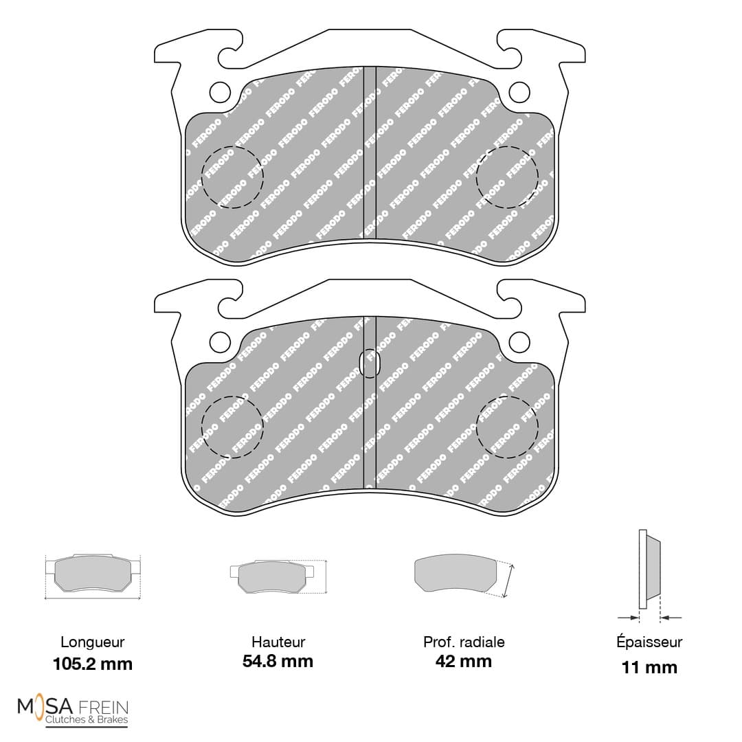 PLAQUETTES FERODO RACING DS2500