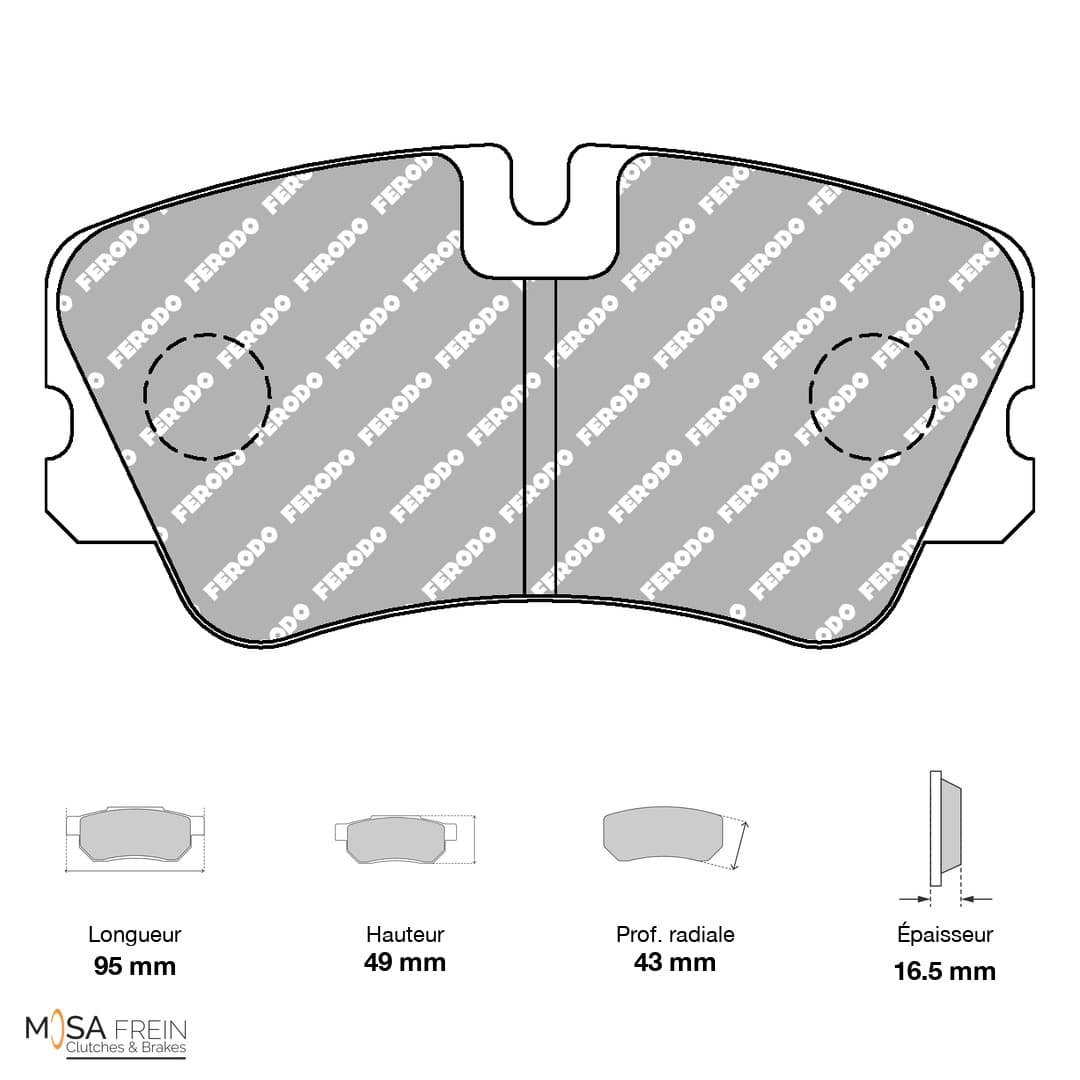 PLAQUETTES FERODO RACING DS3000