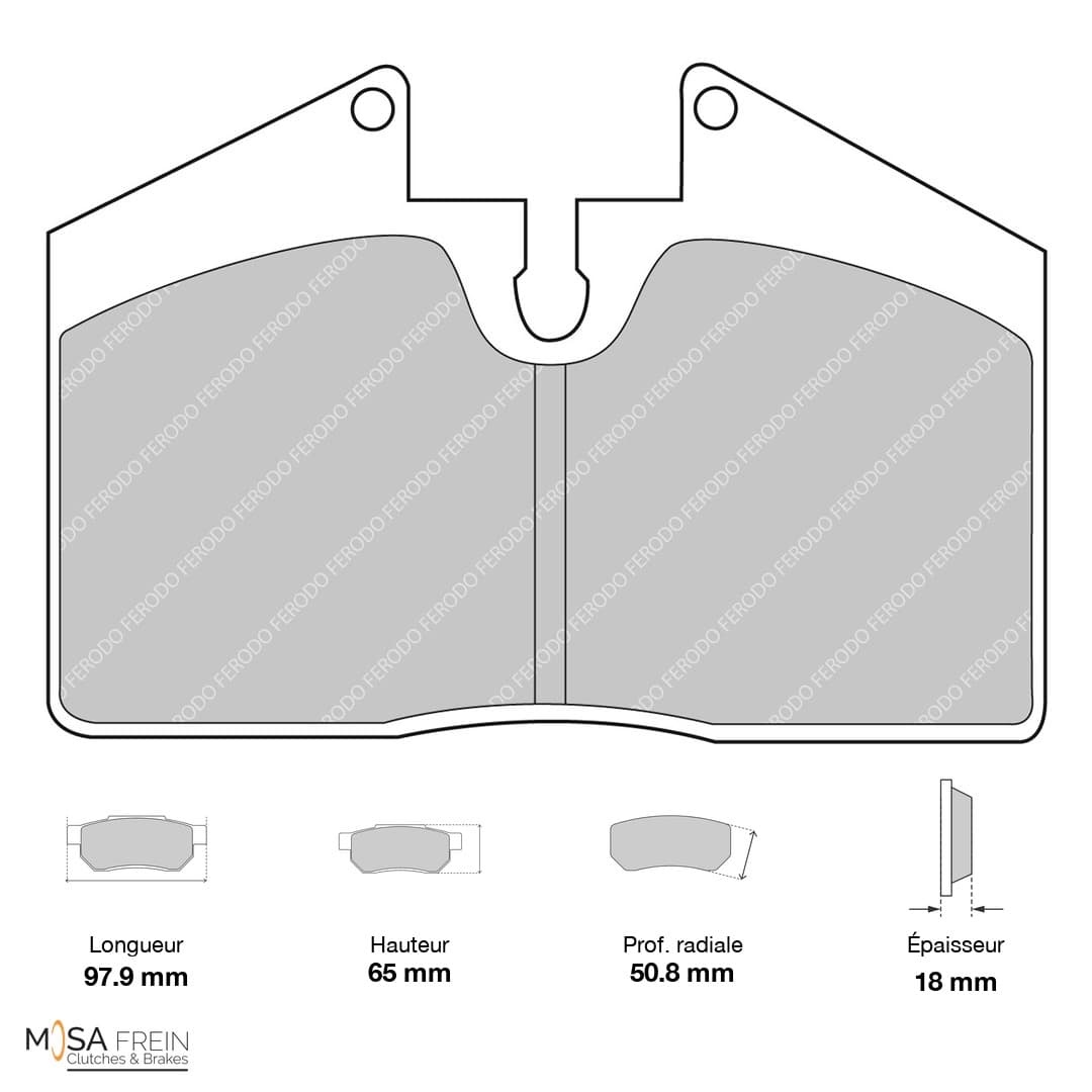 PLAQUETTES FERODO RACING DS3000