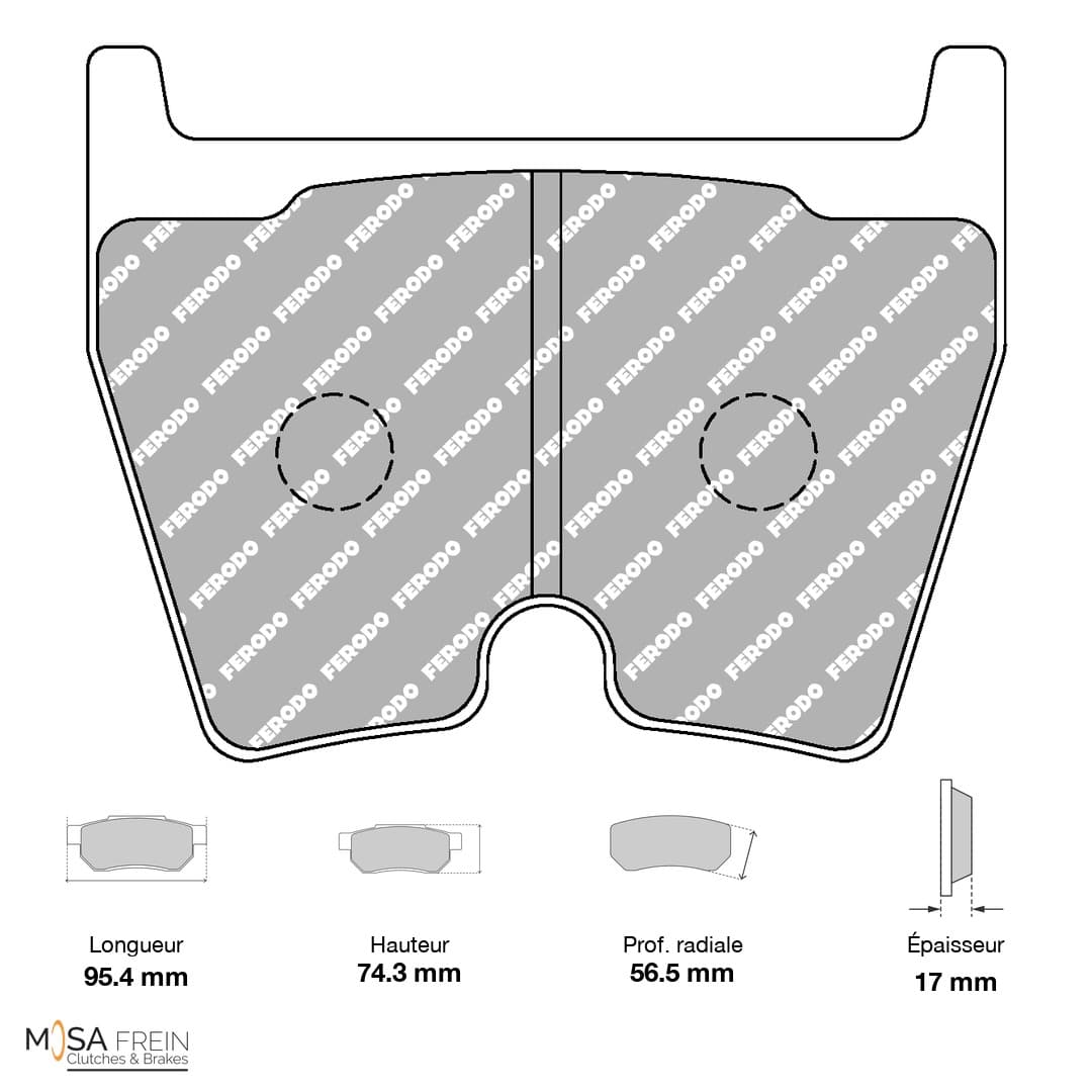 FCP1664H Ferodo Racing Brake Pads DS2500 (H)