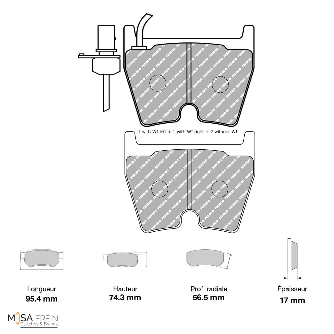 PLAQUETTES (8X) FERODO DS PERFORMANCE