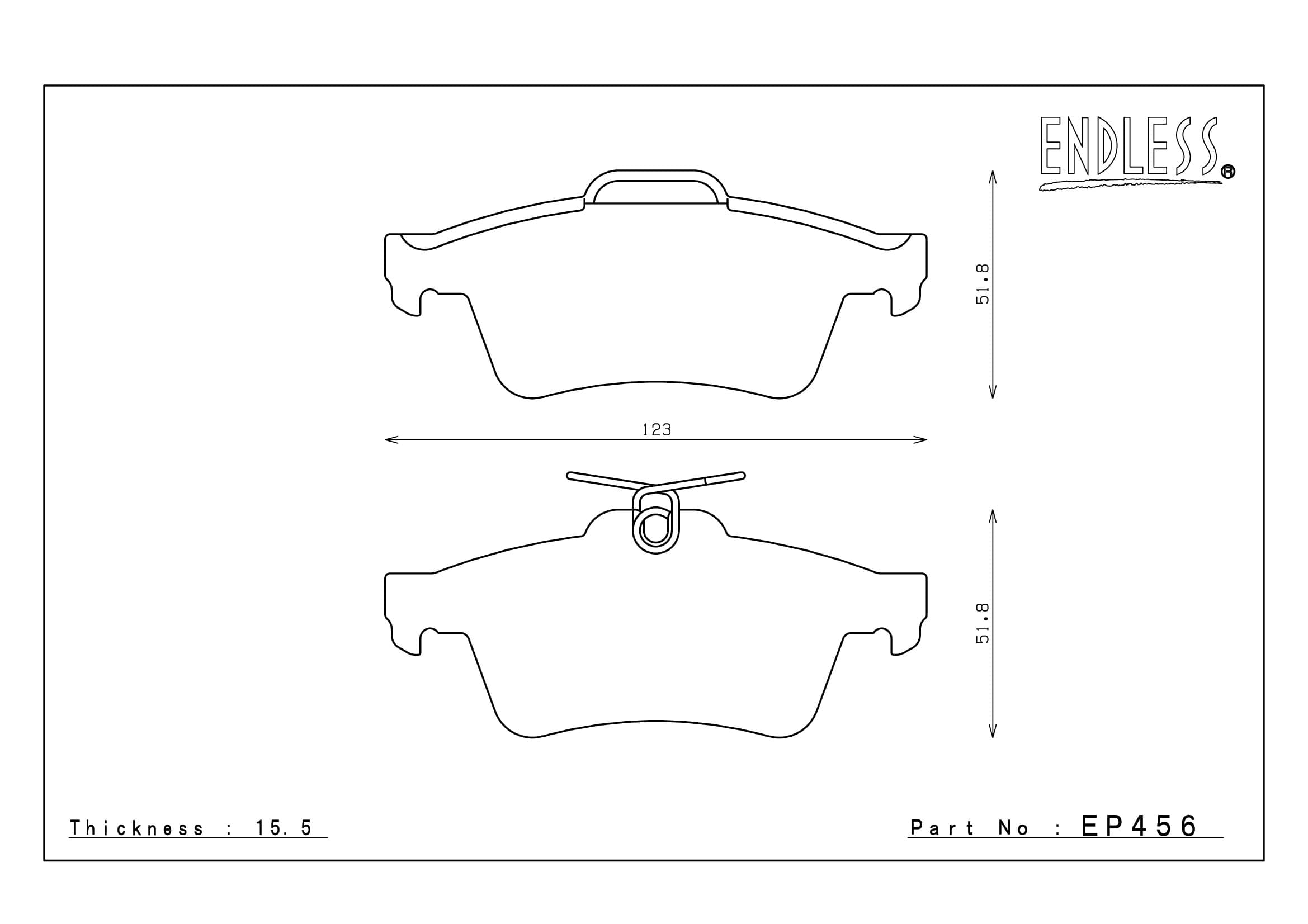 PLAQUETTES RACING ENDLESS EP456 ME20