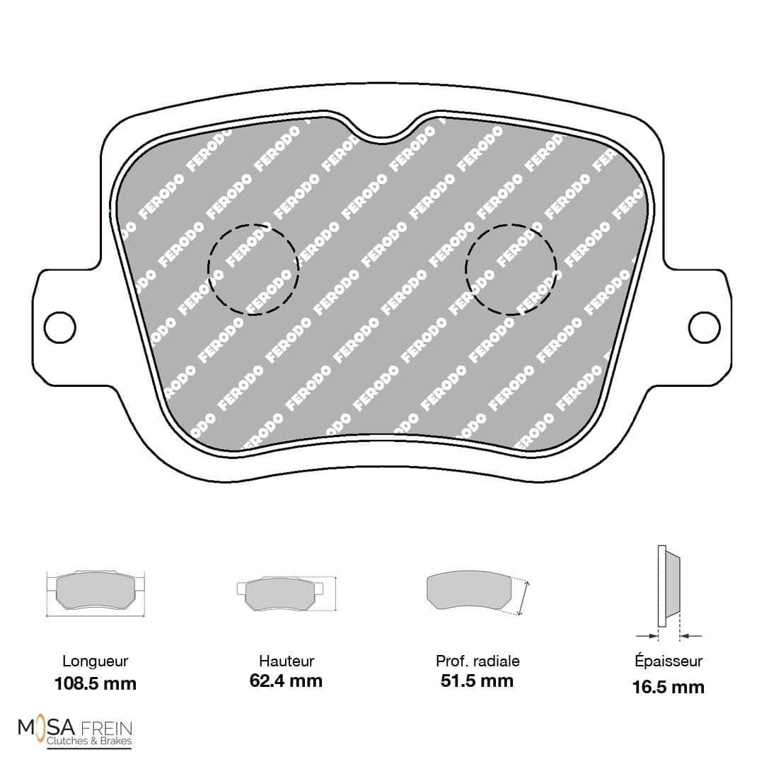 Ferodo Racing Plaquettes de frein sport DSPERFORMANCE MF8417-400