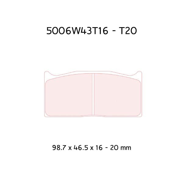 5006W43T16RC6 CL Brakes Brake Pads RC6