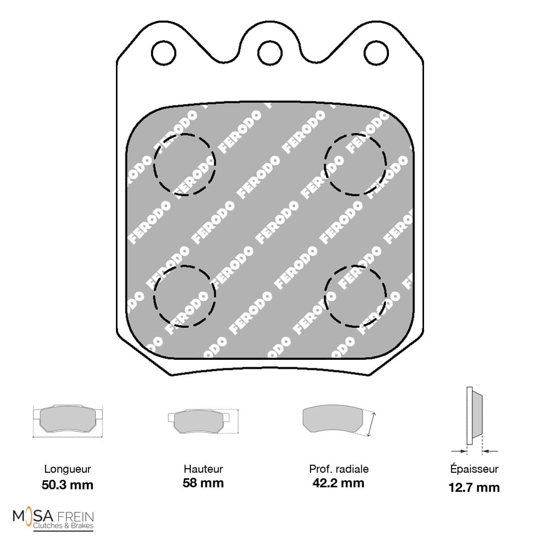 PLAQUETTES FERODO RACING DS3000