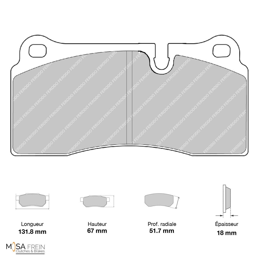 PLAQUETTES FERODO RACING DS1.11