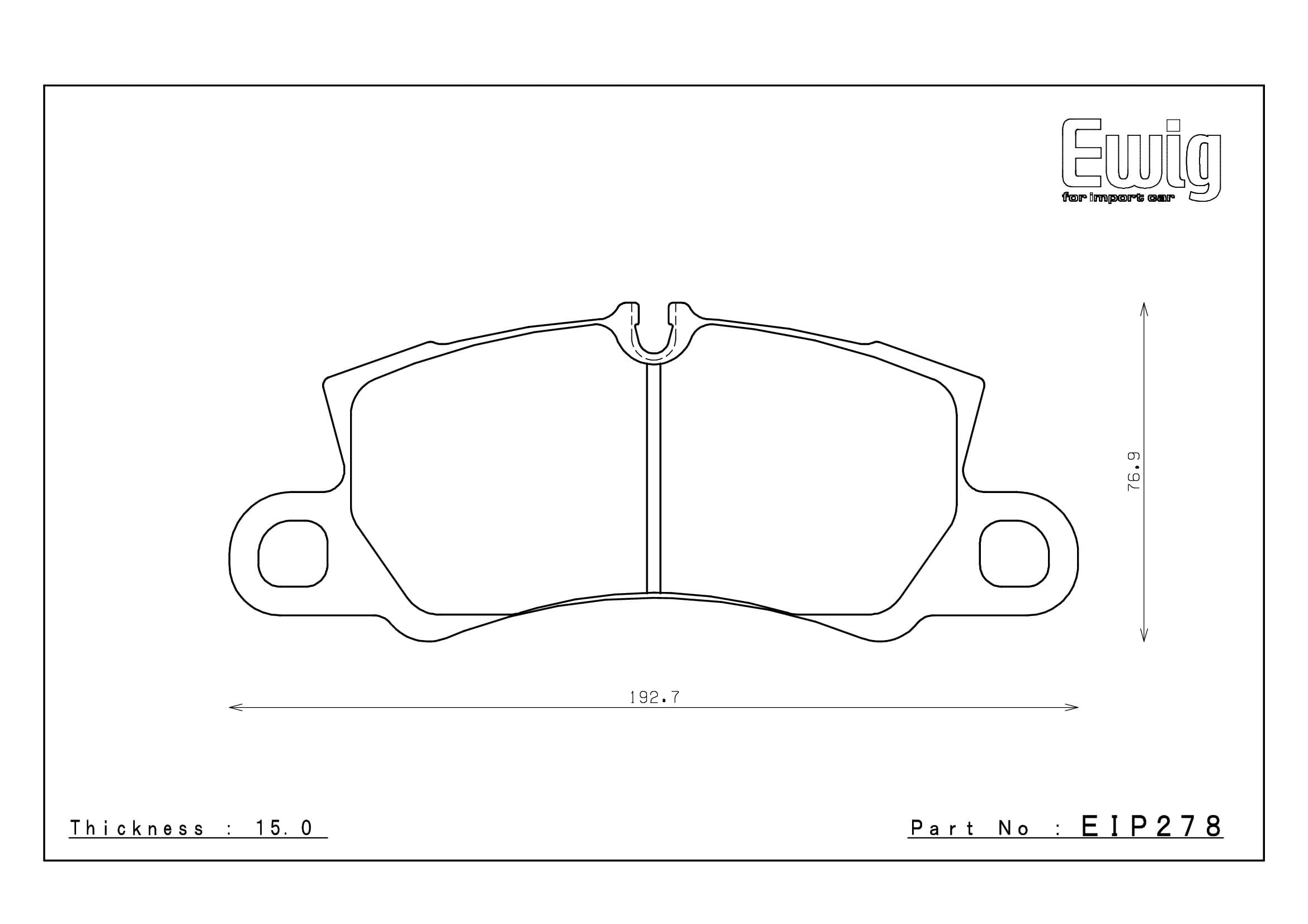 PLAQUETTES RACING ENDLESS EIP278 MA45B