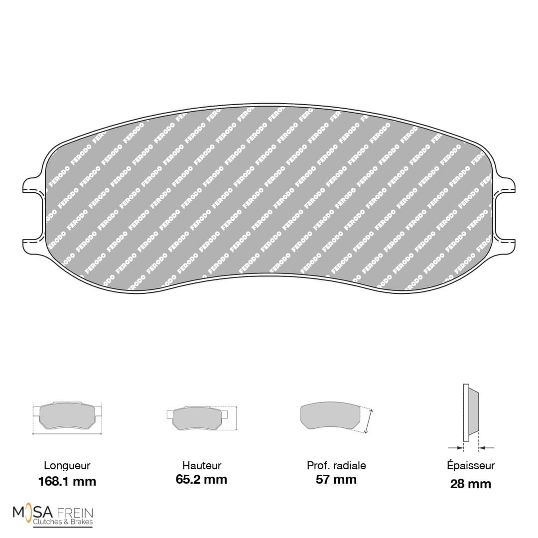 PLAQUETTES FERODO RACING TL66