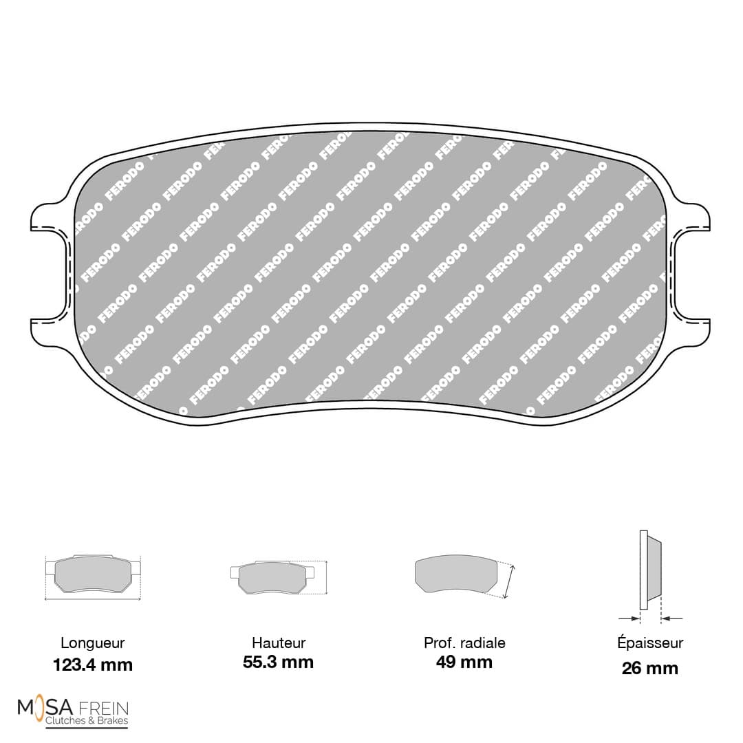 PLAQUETTES FERODO RACING TL66