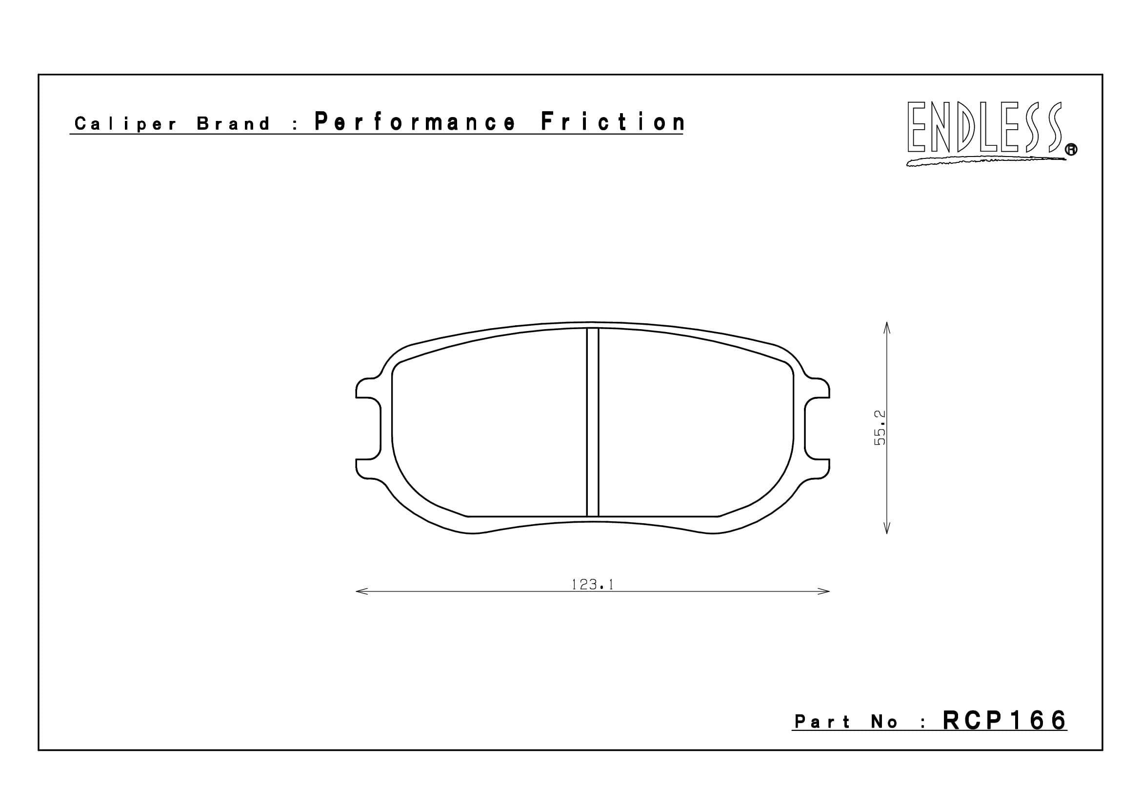 RCP166 ES88G 30 MM Endless Brake Pads