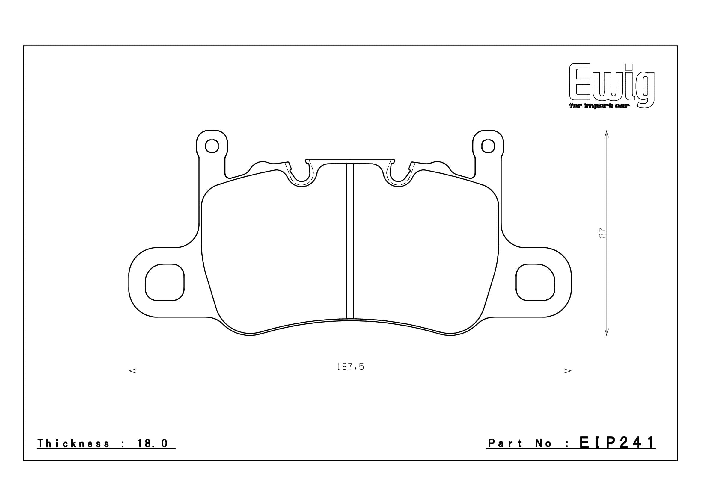 PLAQUETTES RACING ENDLESS EIP241 ME20
