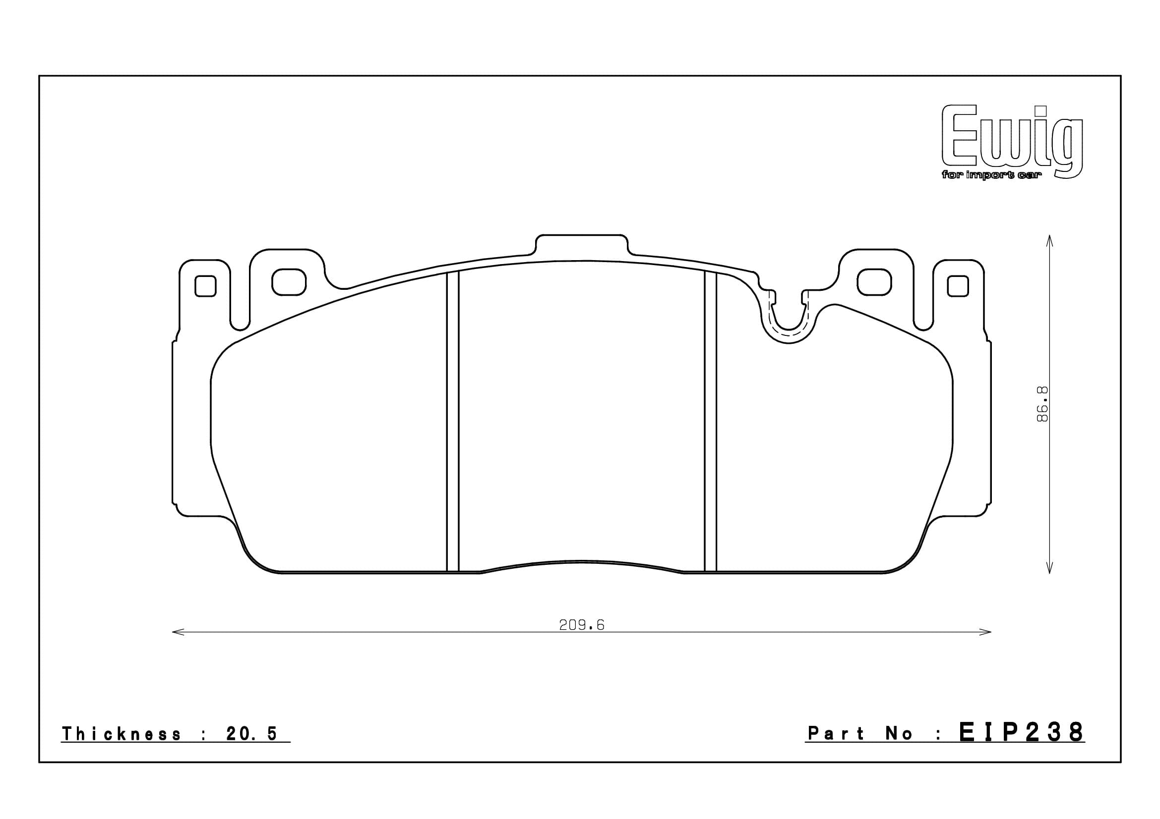 EIP238 ME20 Endless Brake Pads