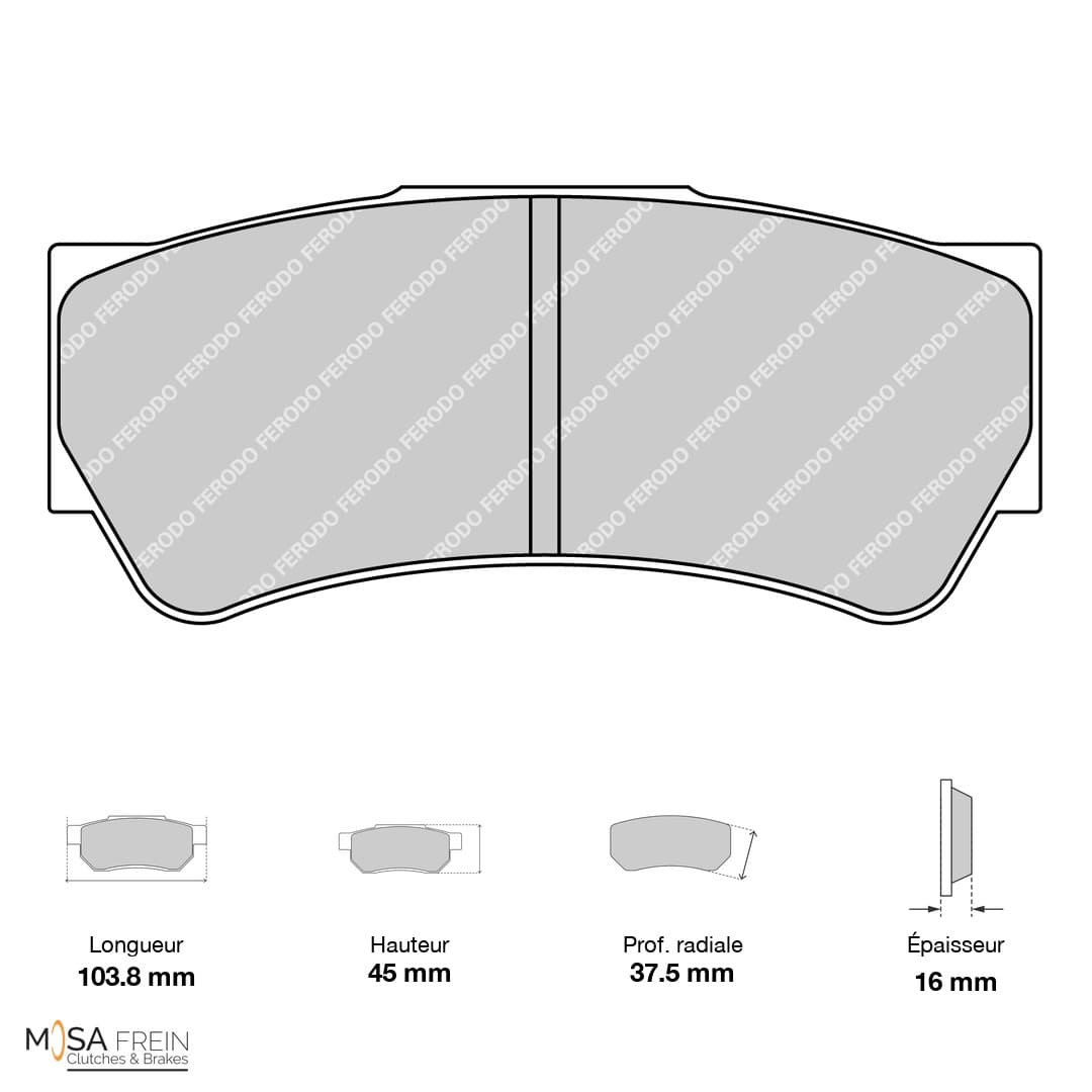 FRP3103W Ferodo Racing Brake Pads DS1.11 (W/WB)