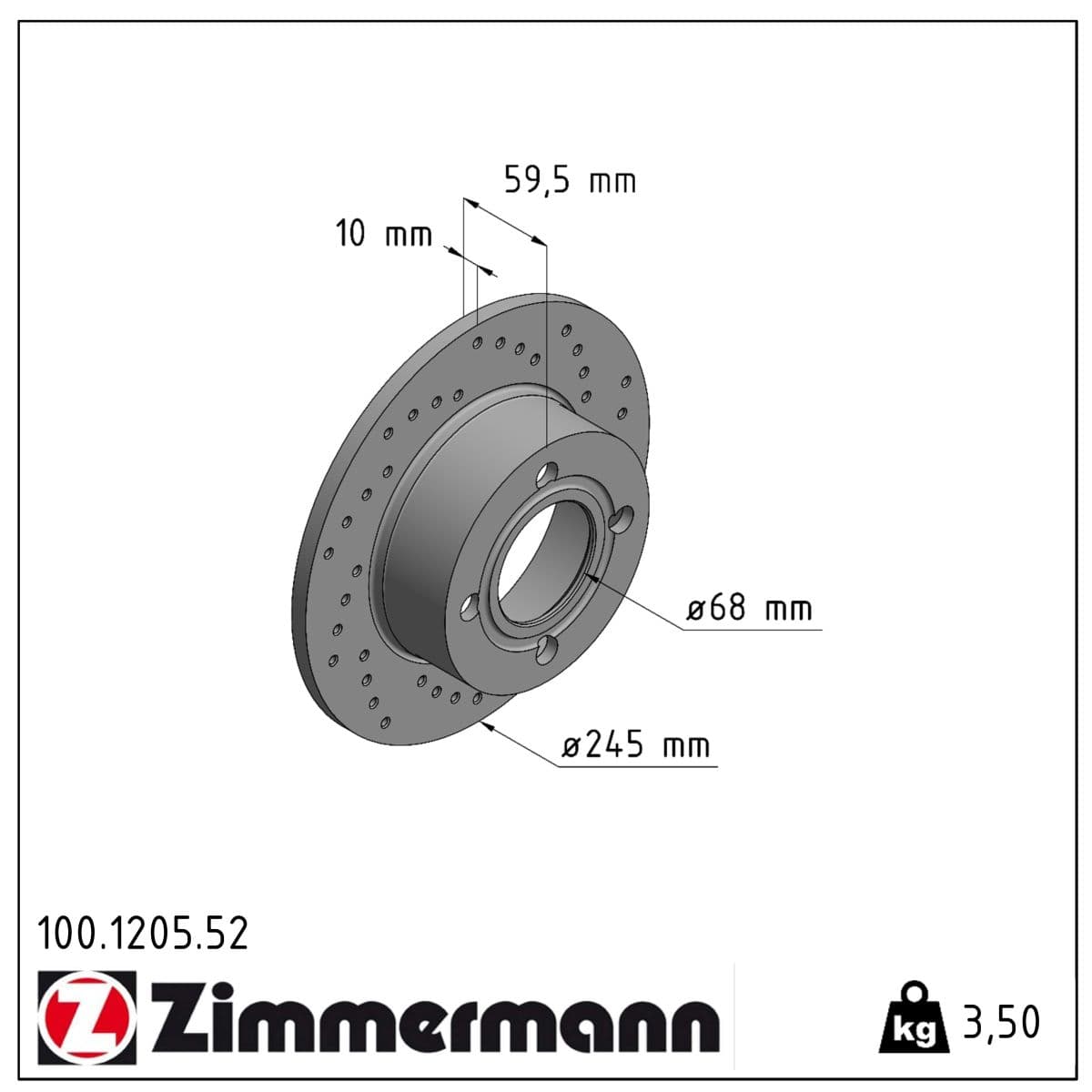 DISQUE ZIMMERMANN AUDI SPORT Z