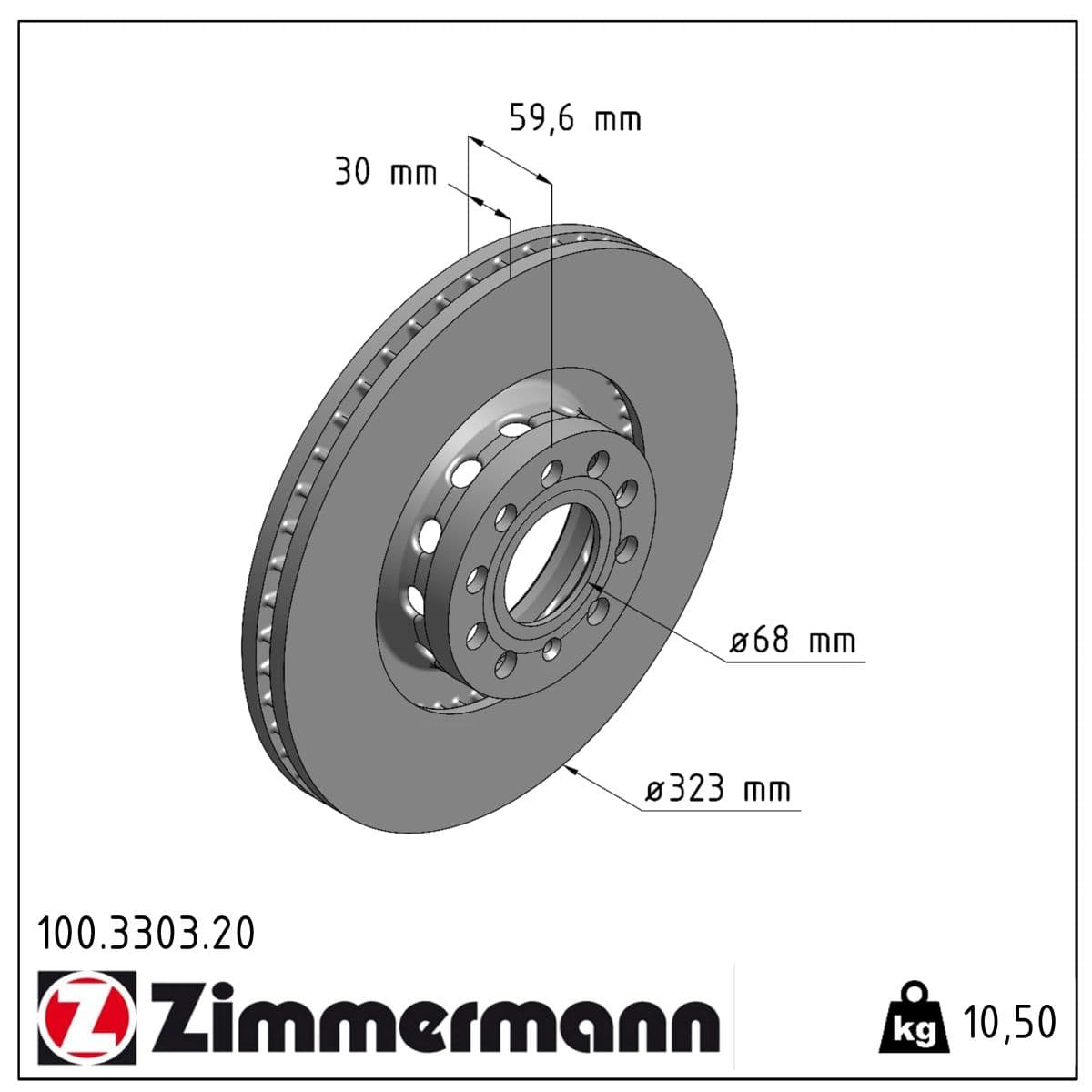 DISQUE ZIMMERMANN AUDI Coat Z