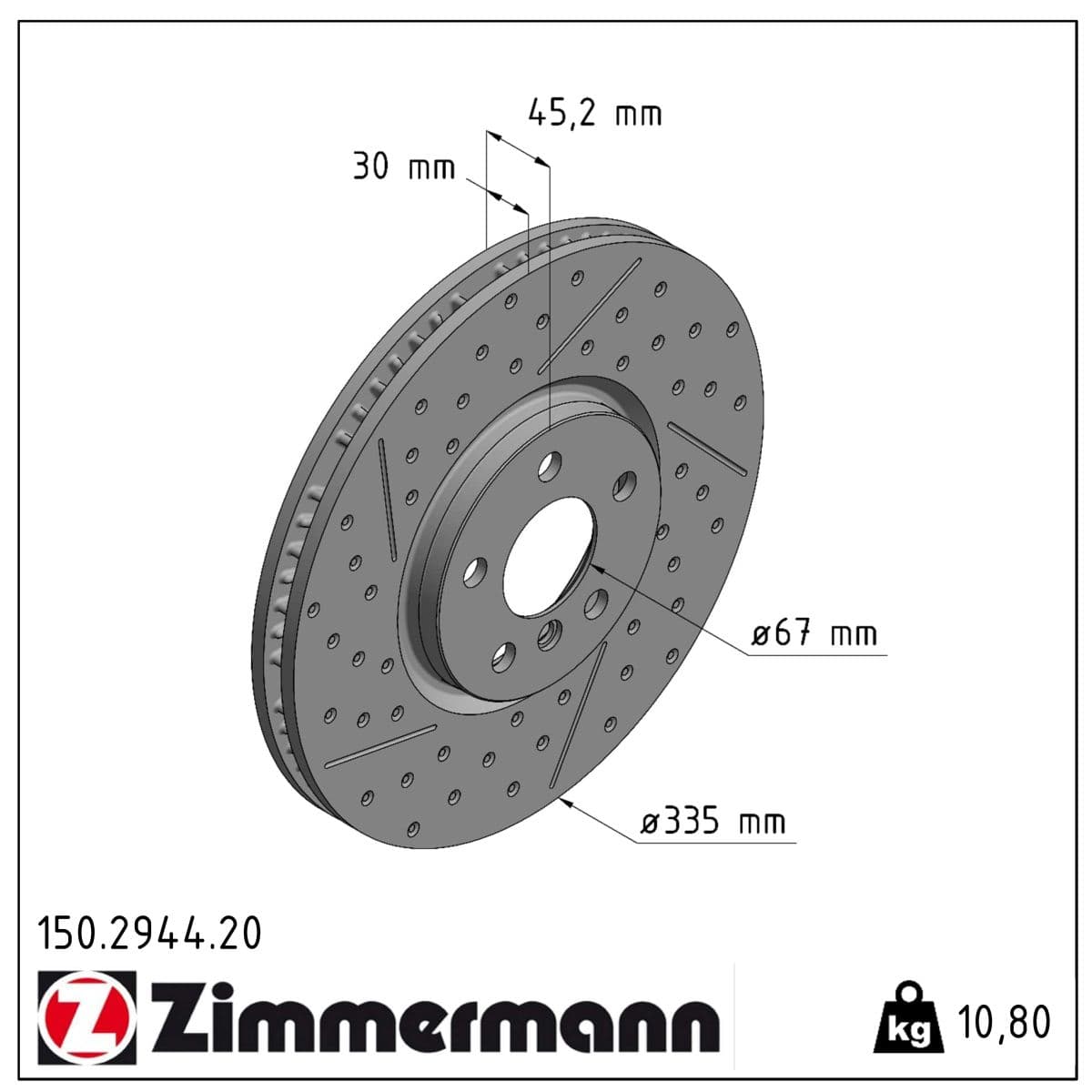 DISQUE ZIMMERMANN BMW Coat Z