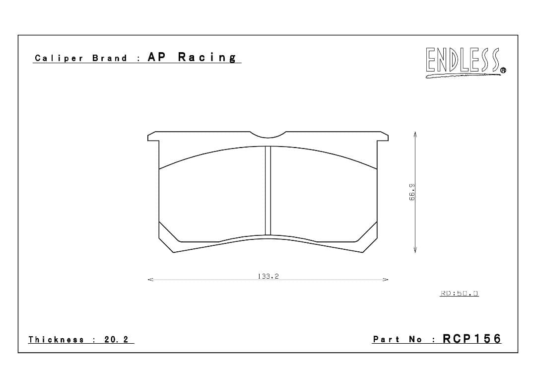 PLAQUETTES RACING ENDLESS RCP156 N39S