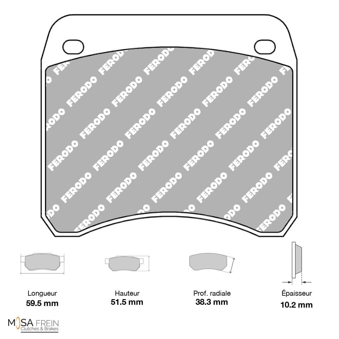 PLAQUETTES FERODO RACING DS3000