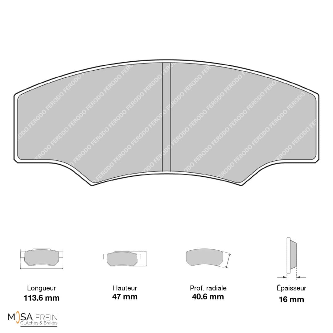 PLAQUETTES FERODO RACING DS3000