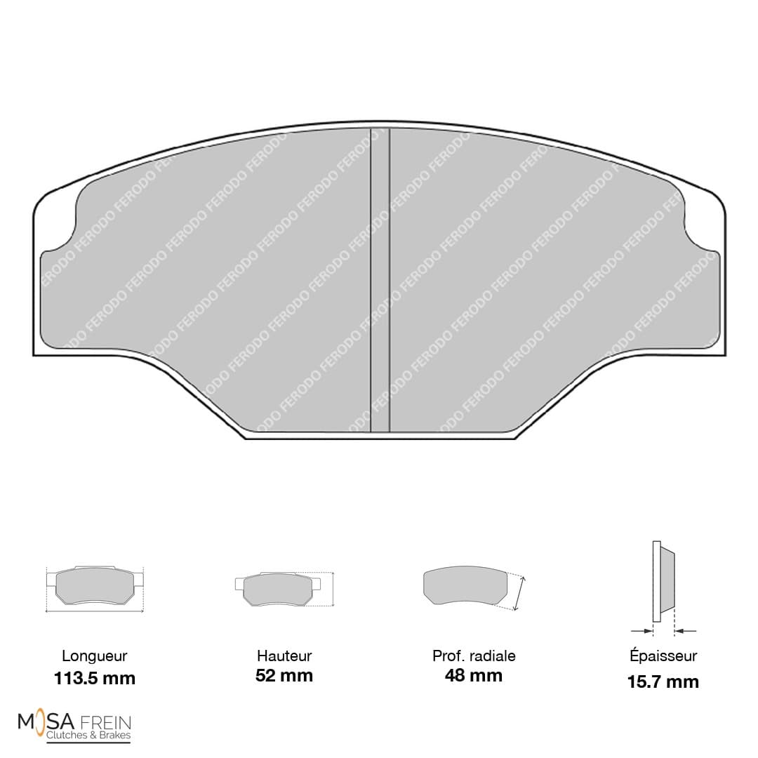PLAQUETTES FERODO RACING DS2500