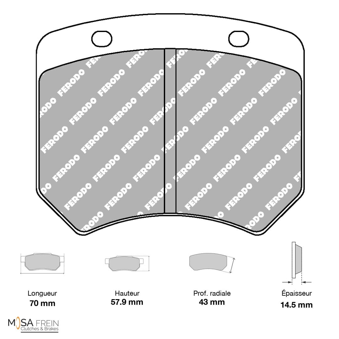 FCP825H Ferodo Racing Brake Pads DS2500 (H)